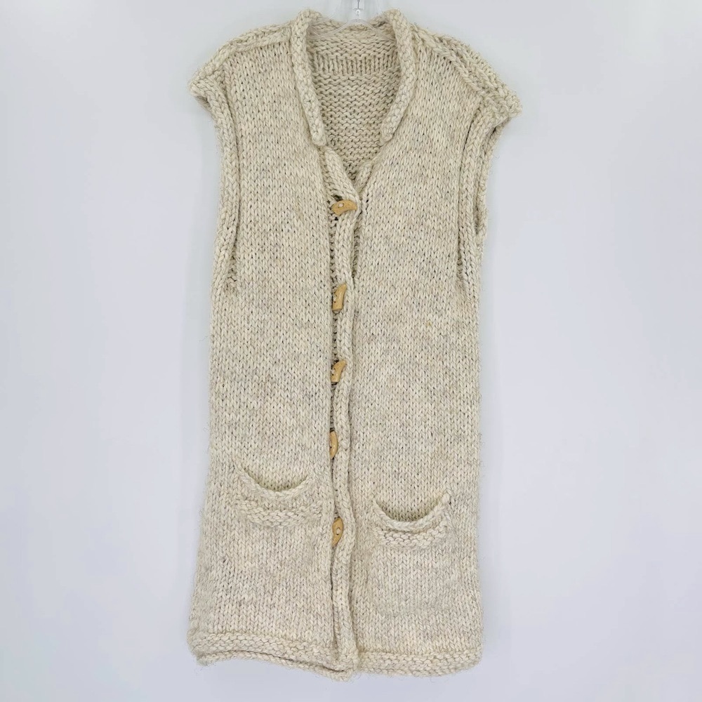 Handmade patch pocket boho duster cardigan